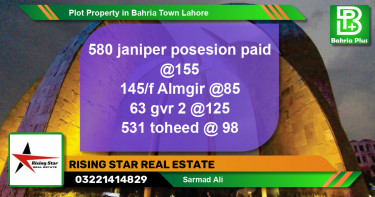 Residential Plot for Sale in Bahria Town, Lahore - (BP-84753)