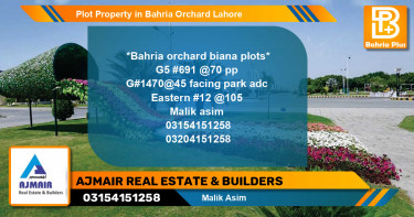 Residential Plot for Sale in Bahria Orchard, Lahore - (BP-84768)