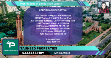 Residential Plot for Sale in Bahria Town, Lahore - (BP-84797)