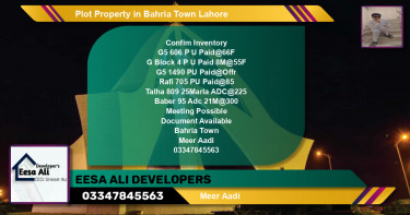 Residential Plot for Sale in Bahria Town, Lahore - (BP-84798)