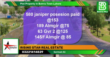Residential Plot for Sale in Bahria Town, Lahore - (BP-84807)