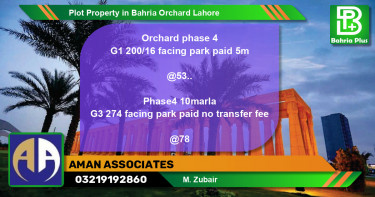 Residential Plot for Sale in Bahria Orchard, Lahore - (BP-84808)