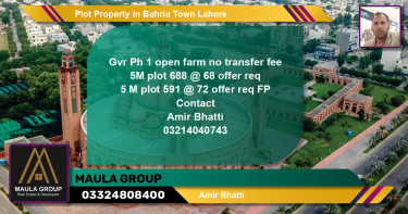 Residential Plot for Sale in Bahria Town, Lahore - (BP-84819)