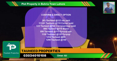 Residential Plot for Sale in Bahria Town, Lahore - (BP-84840)