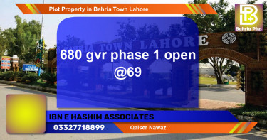 Residential Plot for Sale in Bahria Town, Lahore - (BP-84885)