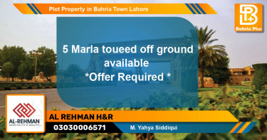 Residential Plot for Sale in Bahria Town, Lahore - (BP-84897)