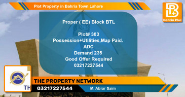 Residential Plot for Sale in Bahria Town, Lahore - (BP-84938)