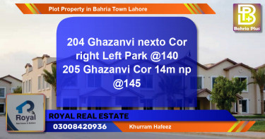 Residential Plot for Sale in Bahria Town, Lahore - (BP-84956)