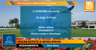 Residential Plot for Sale in Bahria Orchard, Lahore - (BP-84966)