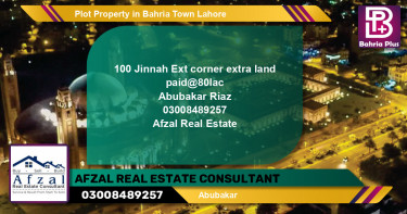Residential Plot for Sale in Bahria Town, Lahore - (BP-84979)