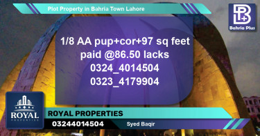 Residential Plot for Sale in Bahria Town, Lahore - (BP-84987)