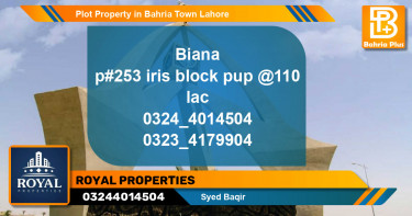 Residential Plot for Sale in Bahria Town, Lahore - (BP-84991)