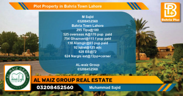 Residential Plot for Sale in Bahria Town, Lahore - (BP-85013)