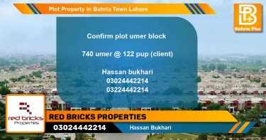 Residential Plot for Sale in Bahria Town, Lahore - (BP-85085)