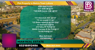 Residential Plot for Sale in Bahria Town, Lahore - (BP-85111)
