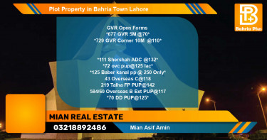 Residential Plot for Sale in Bahria Town, Lahore - (BP-85112)
