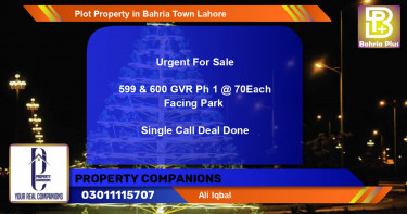 Residential Plot for Sale in Bahria Town, Lahore - (BP-85214)