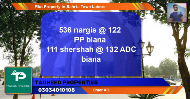 Residential Plot for Sale in Bahria Town, Lahore - (BP-85226)