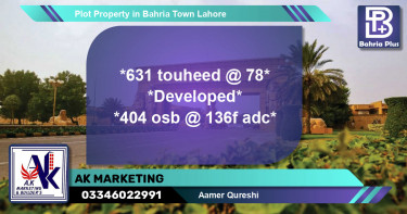 Residential Plot for Sale in Bahria Town, Lahore - (BP-85228)