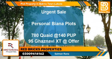 Residential Plot for Sale in Bahria Town, Lahore - (BP-85231)