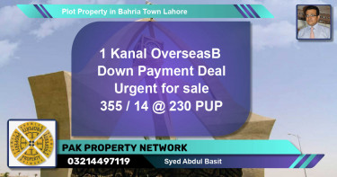 Residential Plot for Sale in Bahria Town, Lahore - (BP-85234)