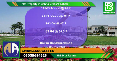 Residential Plot for Sale in Bahria Orchard, Lahore - (BP-85250)