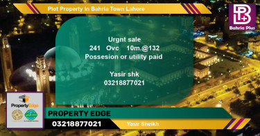 Residential Plot for Sale in Bahria Town, Lahore - (BP-85342)