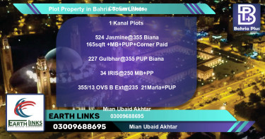 Residential Plot for Sale in Bahria Town, Lahore - (BP-85355)