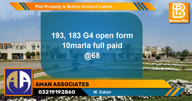 Residential Plot for Sale in Bahria Orchard, Lahore - (BP-85360)