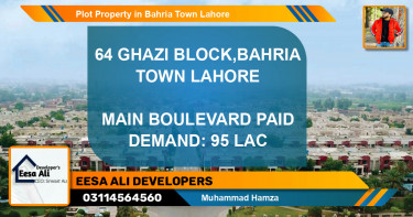 Residential Plot for Sale in Bahria Town, Lahore - (BP-85366)