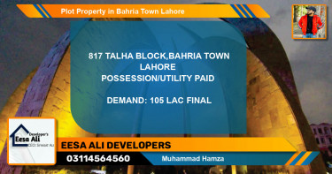 Residential Plot for Sale in Bahria Town, Lahore - (BP-85367)