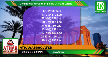 Commercial Property for Sale in Bahria Orchard, Lahore - (BP-85430)