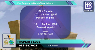 Residential Plot for Sale in Bahria Town, Lahore - (BP-85527)