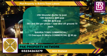Commercial Plot for Sale in Bahria Town, Lahore - (BP-85538)
