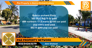 Residential Plot for Sale in Bahria Orchard, Lahore - (BP-85539)