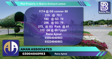 Residential Plot for Sale in Bahria Orchard, Lahore - (BP-85542)