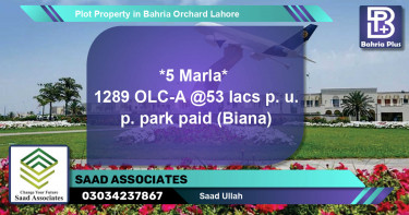 Residential Plot for Sale in Bahria Orchard, Lahore - (BP-85550)