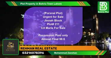Residential Plot for Sale in Bahria Town, Lahore - (BP-85551)