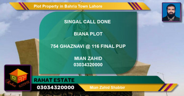 Residential Plot for Sale in Bahria Town, Lahore - (BP-85555)