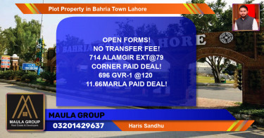 Residential Plot for Sale in Bahria Town, Lahore - (BP-85582)