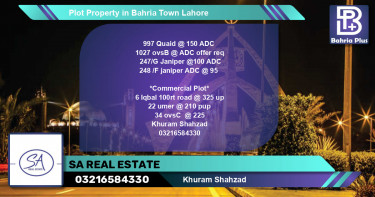 Commercial Plot for Sale in Bahria Town, Lahore - (BP-85605)
