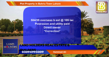 Residential Plot for Sale in Bahria Town, Lahore - (BP-85615)