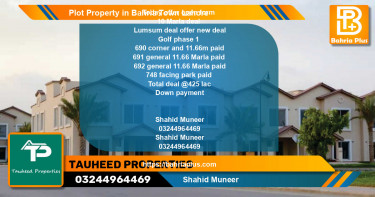 Residential Plot for Sale in Bahria Town, Lahore - (BP-85619)