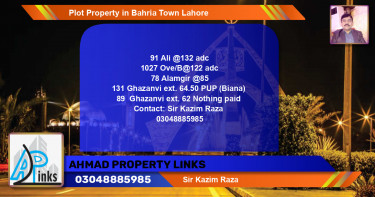 Residential Plot for Sale in Bahria Town, Lahore - (BP-85620)