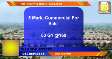 Commercial Plot for Sale in Bahria Town, Lahore - (BP-85623)