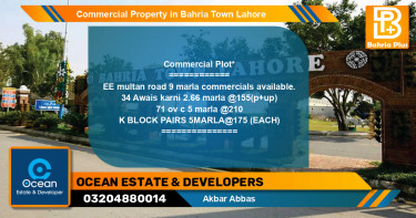 Commercial Property for Sale in Bahria Town, Lahore - (BP-85721)