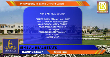 Residential Plot for Sale in Bahria Orchard, Lahore - (BP-85729)