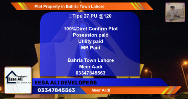 Residential Plot for Sale in Bahria Town, Lahore - (BP-85732)