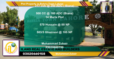Residential Plot for Sale in Bahria Town, Lahore - (BP-85740)