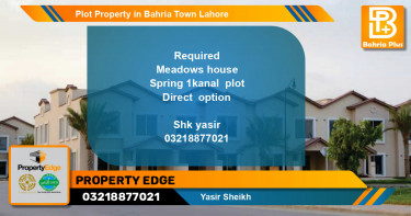 Residential Plot for Sale in Bahria Town, Lahore - (BP-85751)